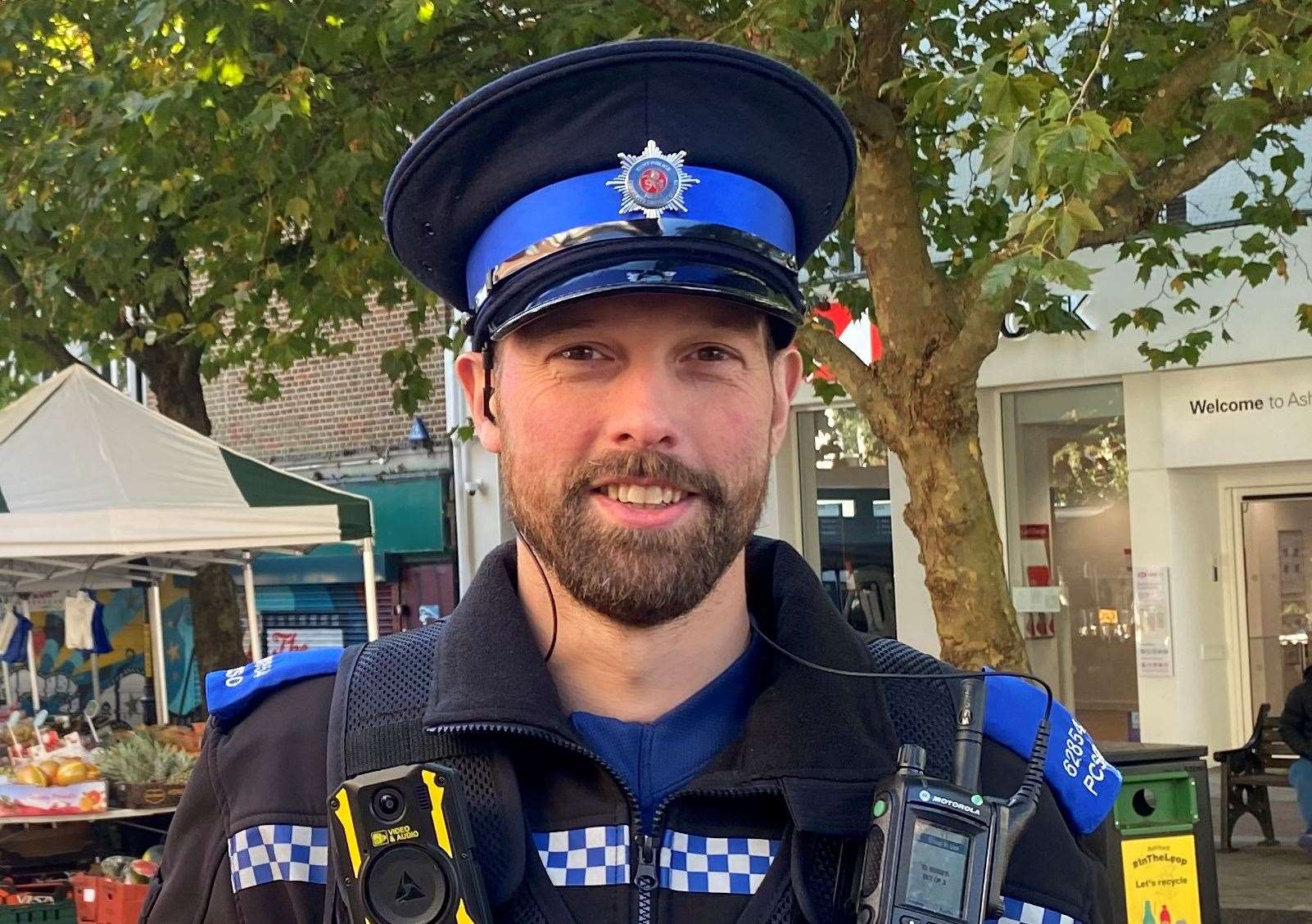 Police community support officer Ricky Apps welcomes plans to expand Ashford’s market