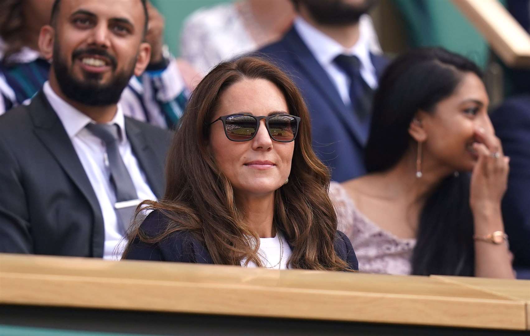 Kate in the royal box on Centre Court at Wimbledon – her last public event before being told to self-isolate (Adam Davy/PA)