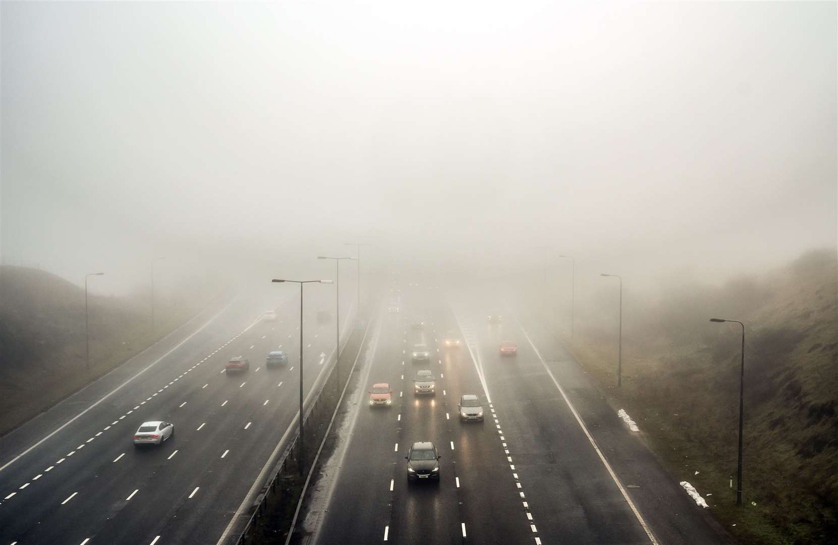 Poor visibility caused travel delays on Friday and Saturday (Danny Lawson/PA)