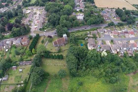The site Greenlight Developments want to build on is at the back of St Nicholas Church, Sholden, and behind Vicarage Lane (pictured right).