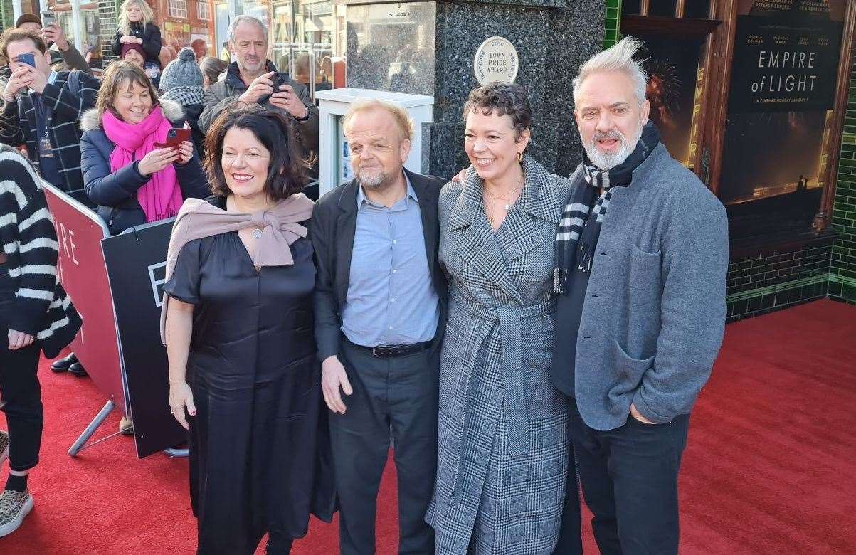 Director Sam Mendes joins the stars of Empire of Light at a special screening in Westgate earlier this year