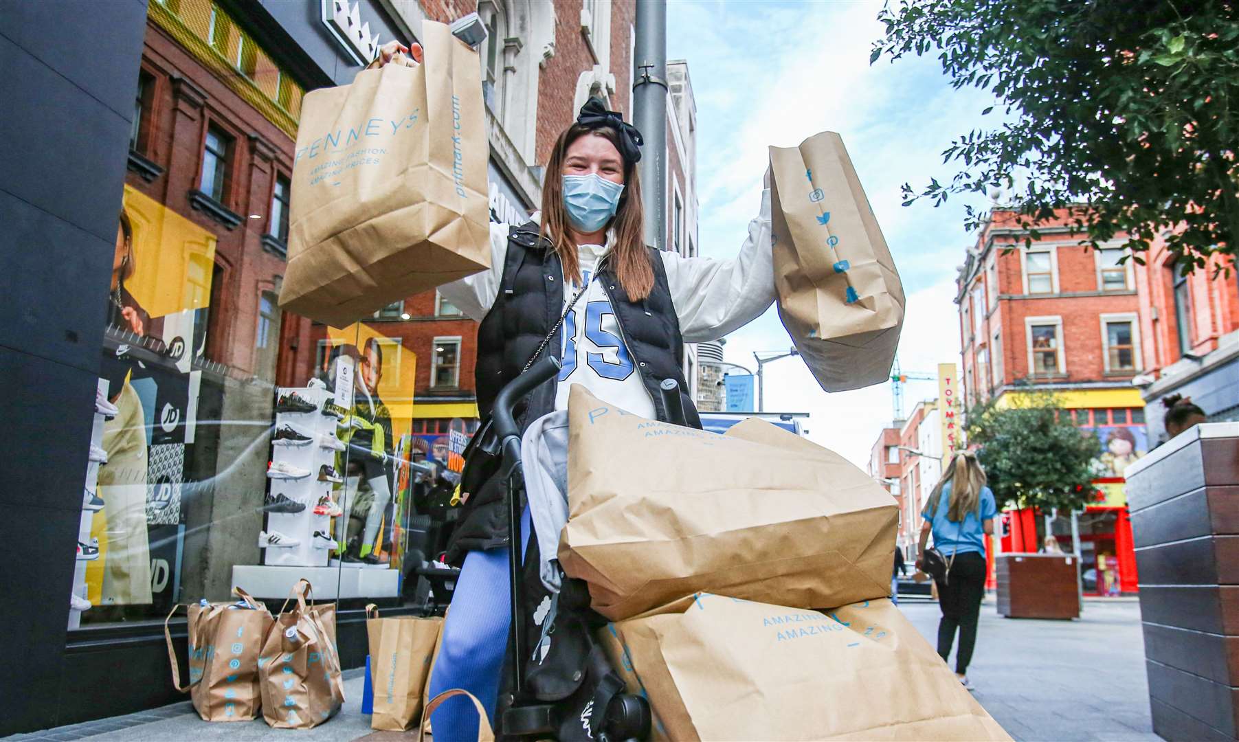 A shopper in Dublin City centre (Damian Storan/PA)