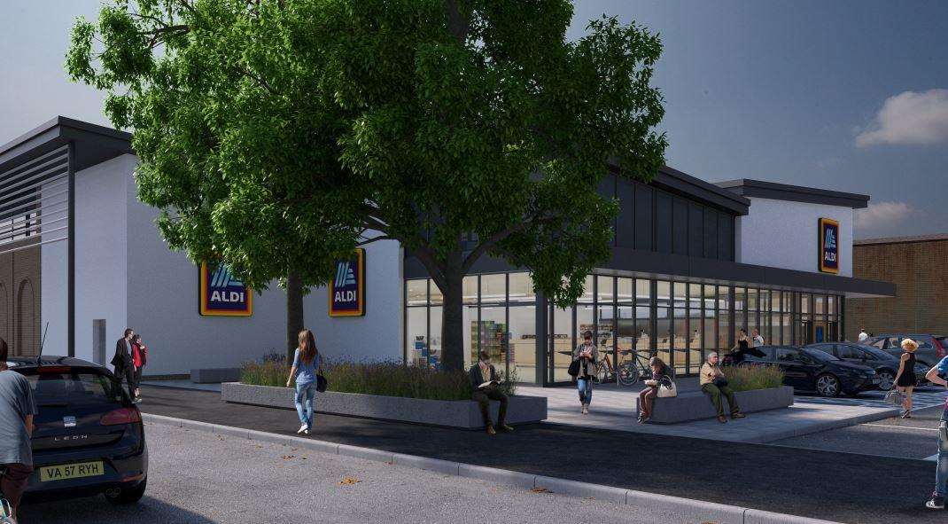 An artist impression for the proposed new Aldi store in Deal (6169263)