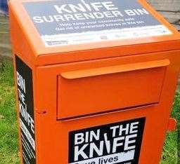 A knife bin was recently installed at Payers Park car park. Picture: Kent Police