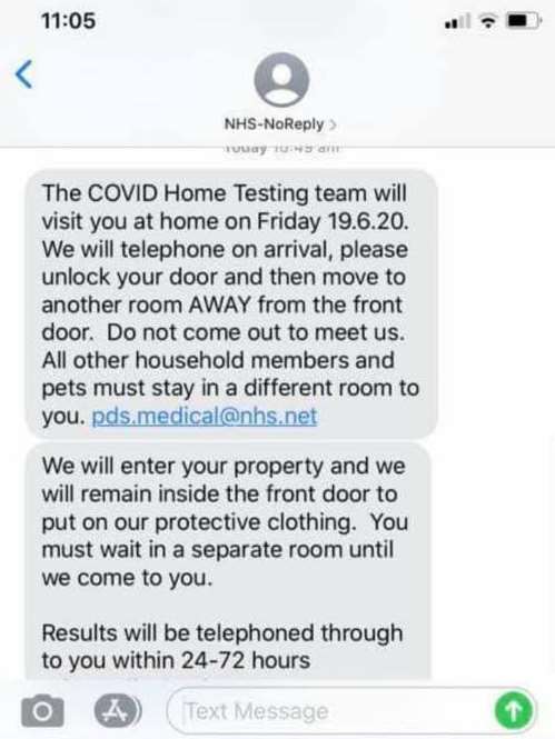 The scam messages tell recipients they will be visited at home (Chartered Trading Standards Institute/PA)