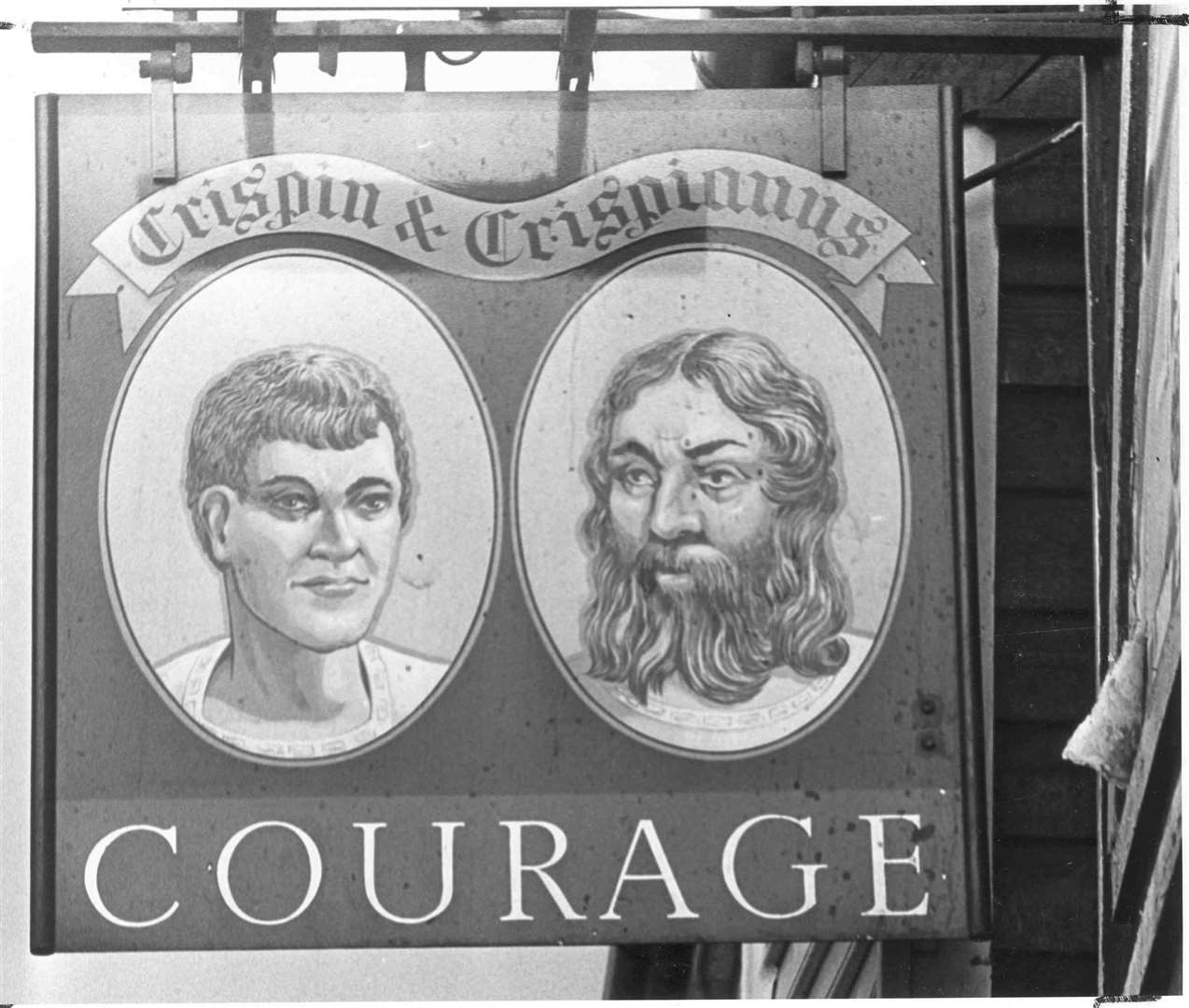 Crispin & Crispianus public house sign, undated