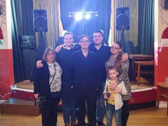 David O'Neill's retirement from the EMUs at Minster Working Men's Club in December 2019 with his wife Michelle, daughter Tracey and grandsons James, Kristian and Tommy