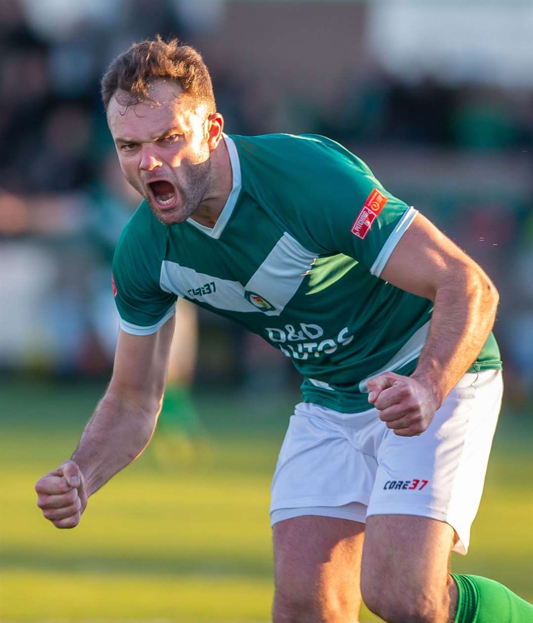 Gary Lockyer celebrates his goal against Cray Valley Picture: Ian Scammell