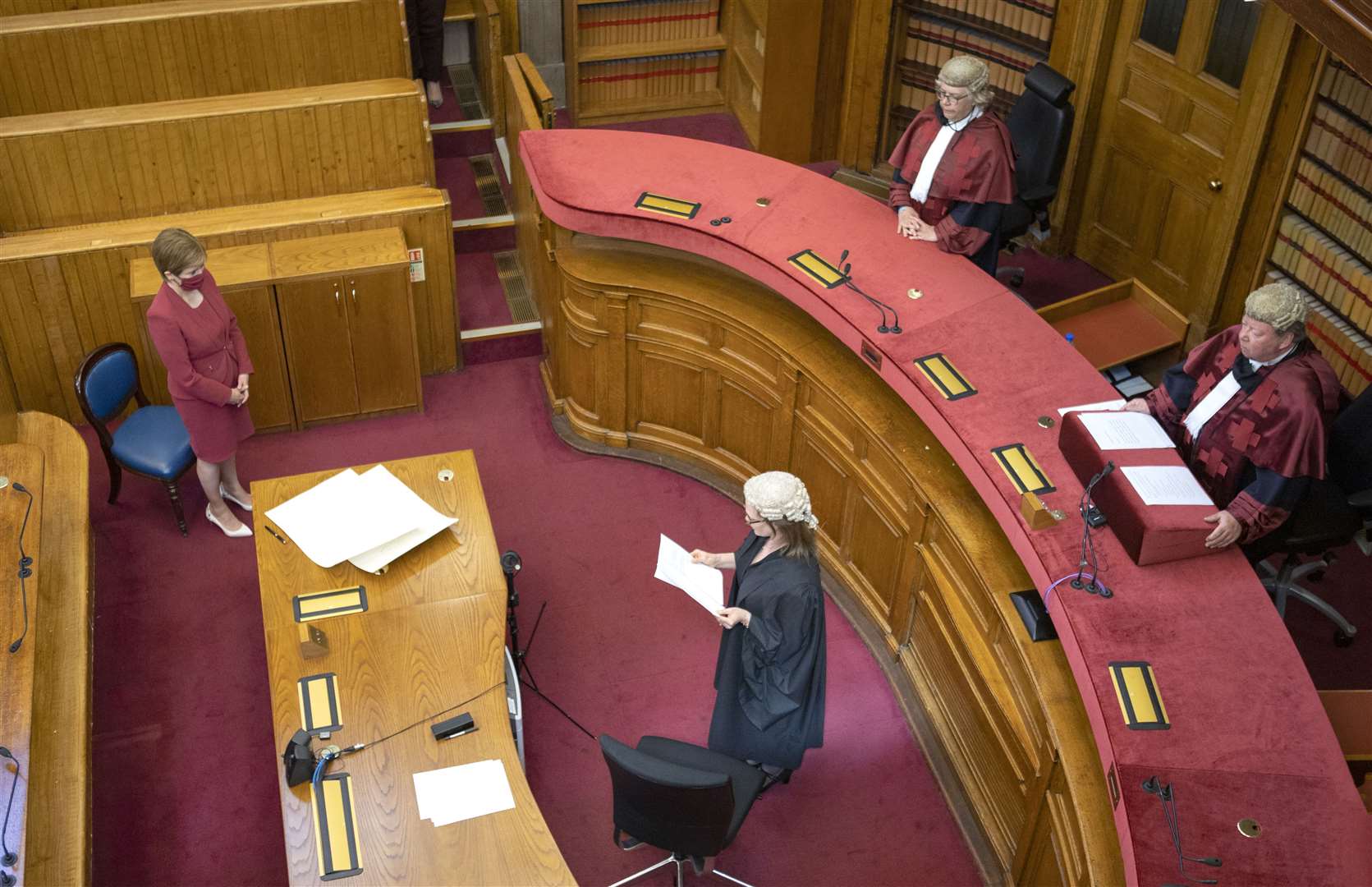 Nicola Sturgeon during the swearing in ceremony (Jane Barlow/PA)