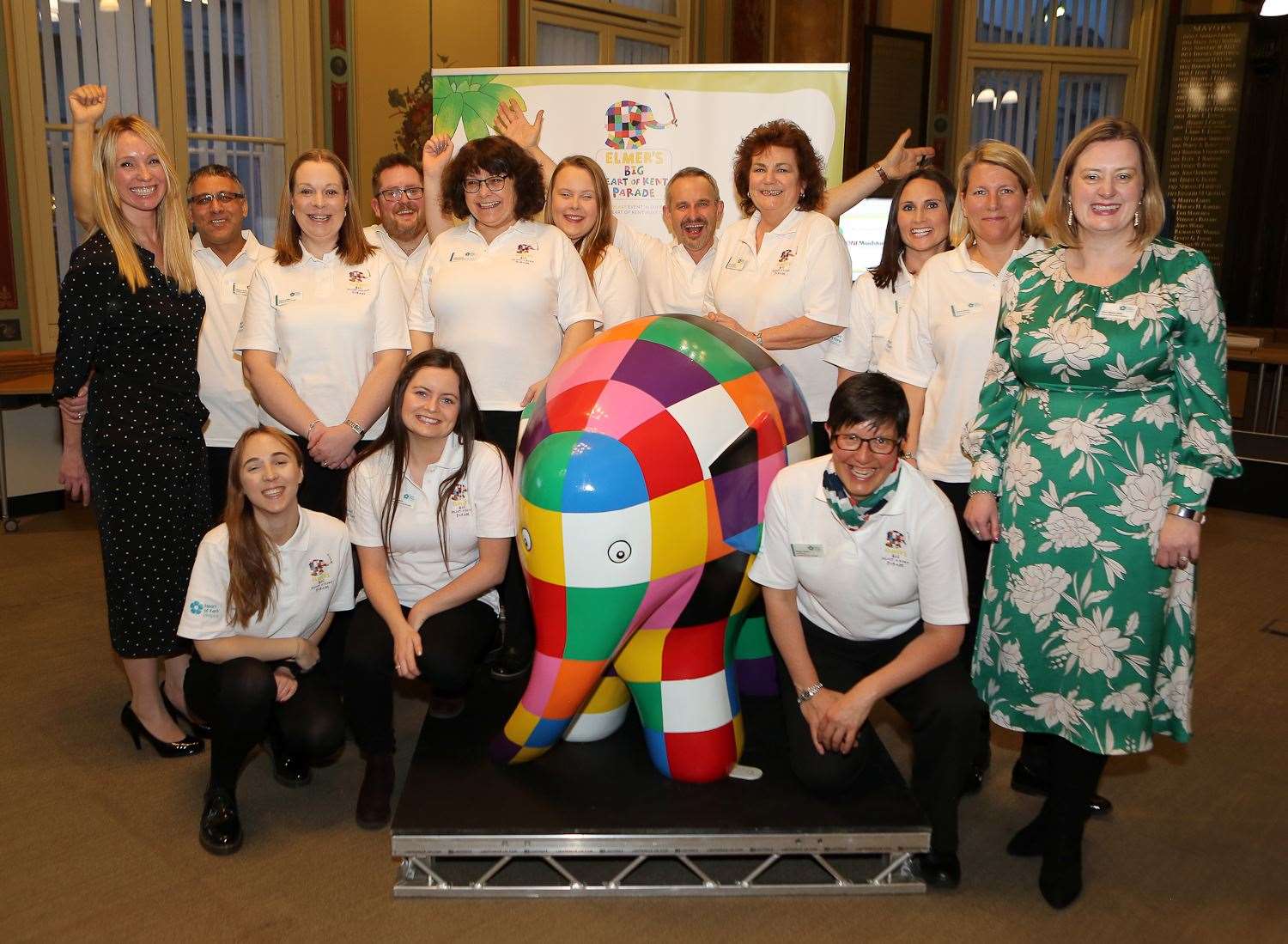 The Heart of Kent Hospice team with the Elmer model