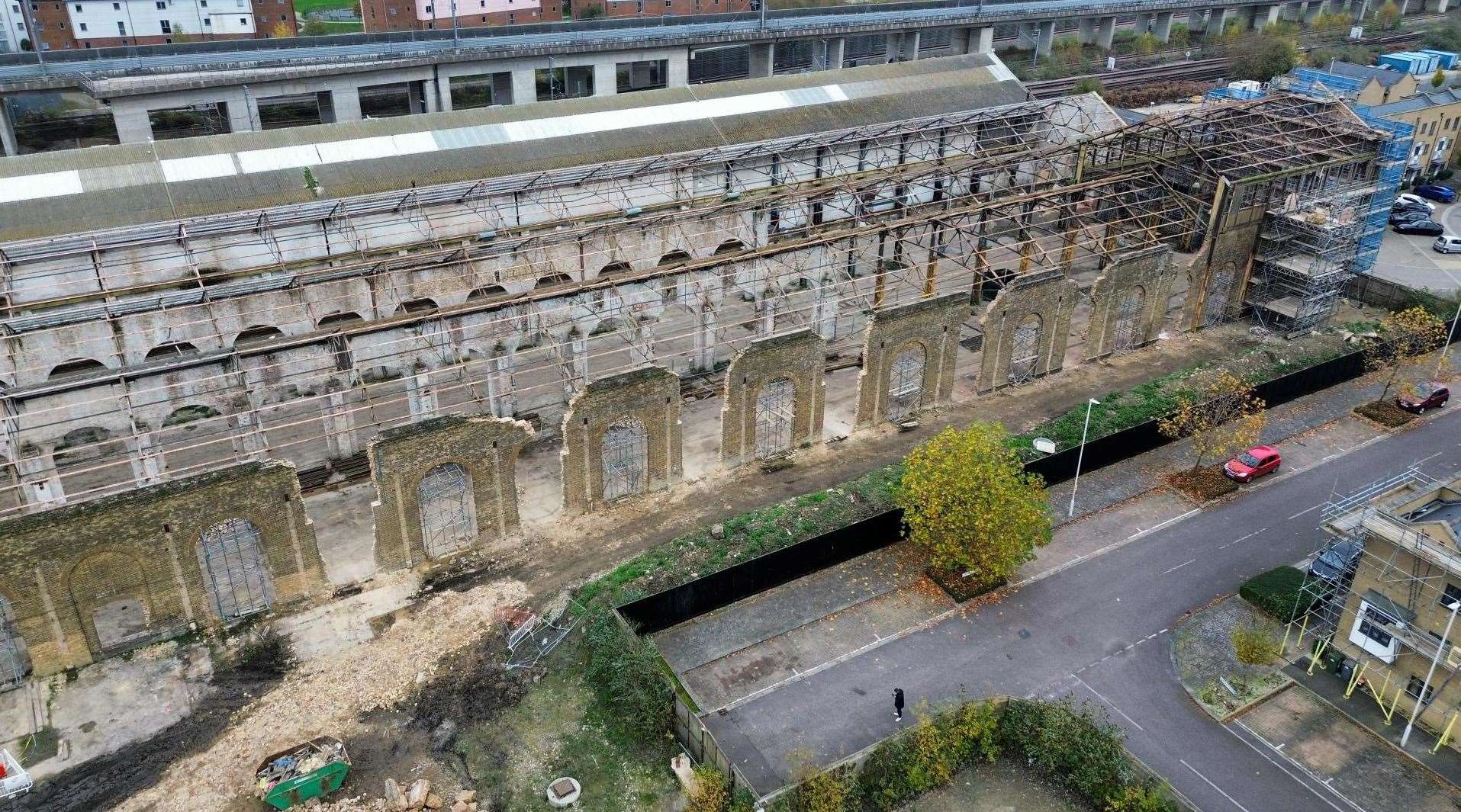 More than 50,000 bricks have so far been “removed and preserved” from the site, bosses say. Picture: Nicholas Cane