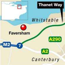 Thanet Way closure map