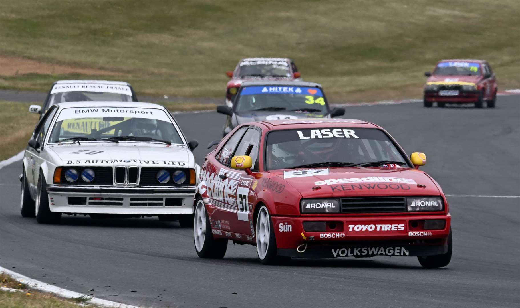 Byron Aldous, from Cobham, took his VW Corrado to four class victories in the Pre 93 D category. Picture: Simon Hildrew