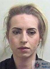 Emma Weller, 32, of Nautilus Drive, Minster, was jailed 32 months after admitting perverting the course of justice. Picture: Kent Police