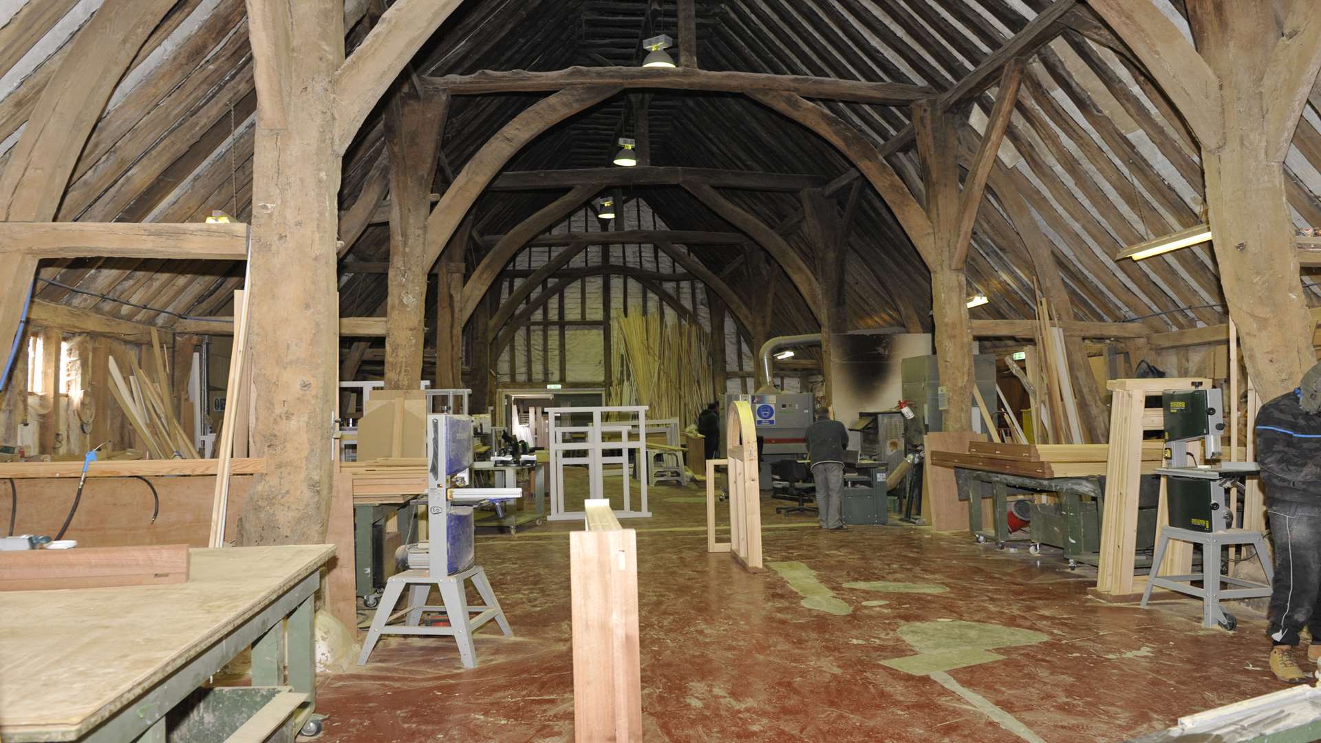 A seemingly empty building at Faversham Joinery after £15,000 of power tools were snatched.