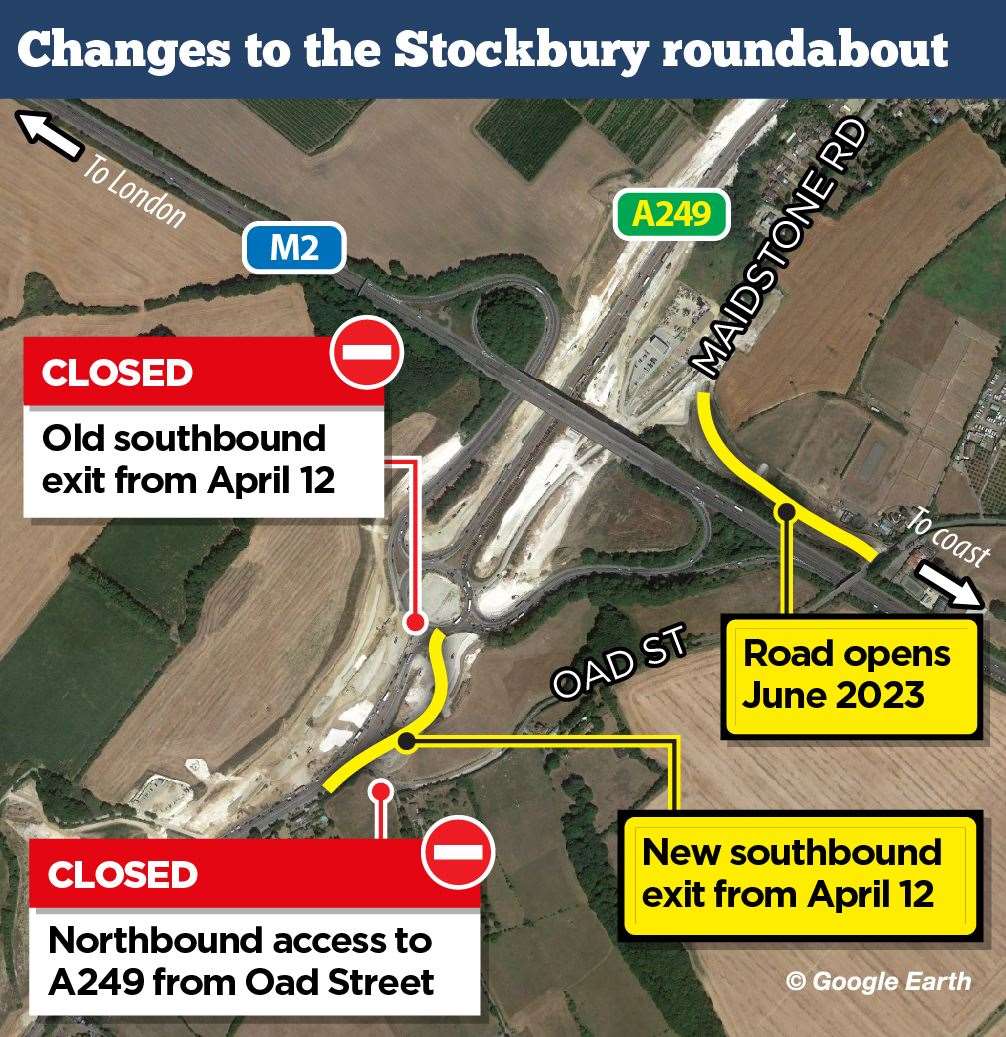 M2 slip road and A249 scheduled for further closers as Stockbury