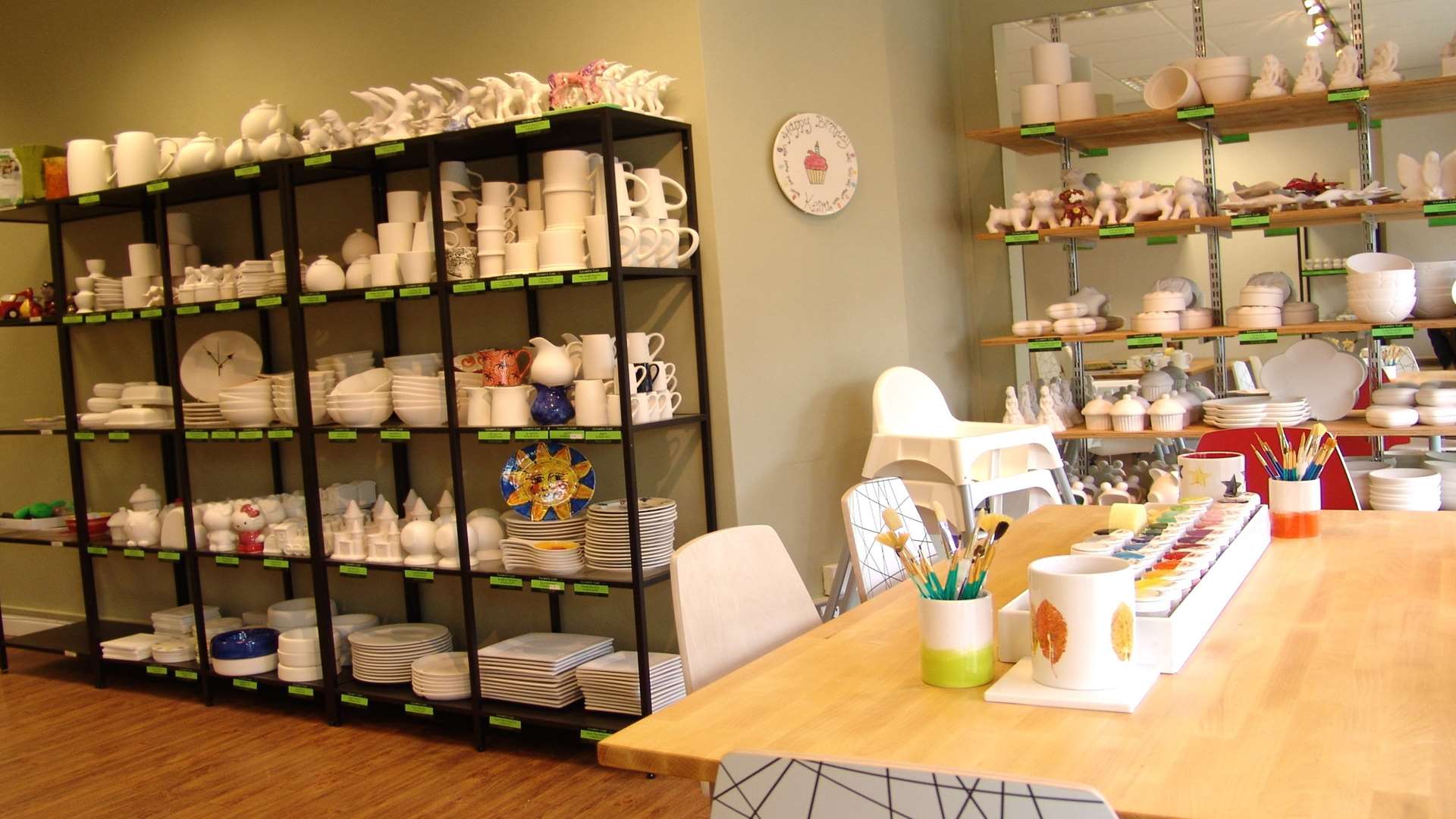 The studio at Ceramics Café in Dover