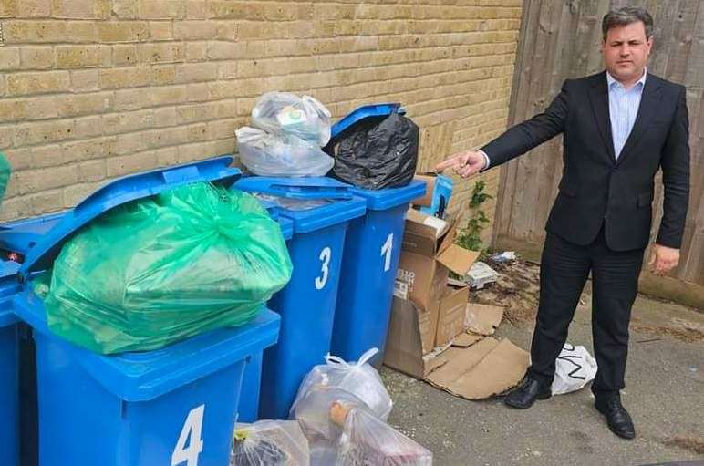 Kent County Councillor for Faversham Antony Hook says the bin collection service in the area has been appalling. Picture: Antony Hook