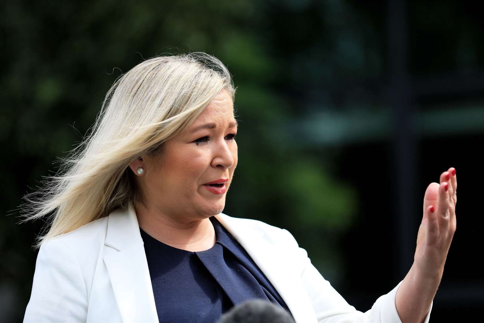 Deputy First Minister Michelle O’Neill said there was ‘no room’ for bonfires at interface areas (Peter Morrison/PA)