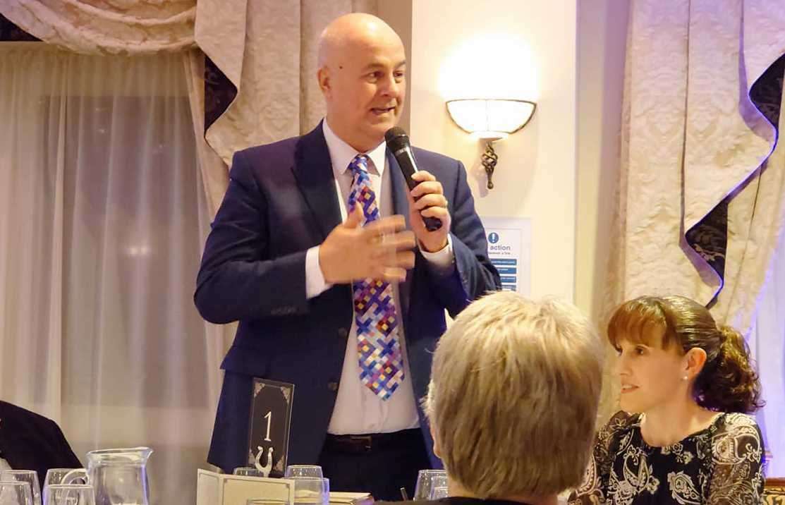 Broadcaster Iain Dale at the Sittingbourne and Sheppey Conservative Association annual dinner at Hempstead House, Bapchild. Picture: Cameron Beart