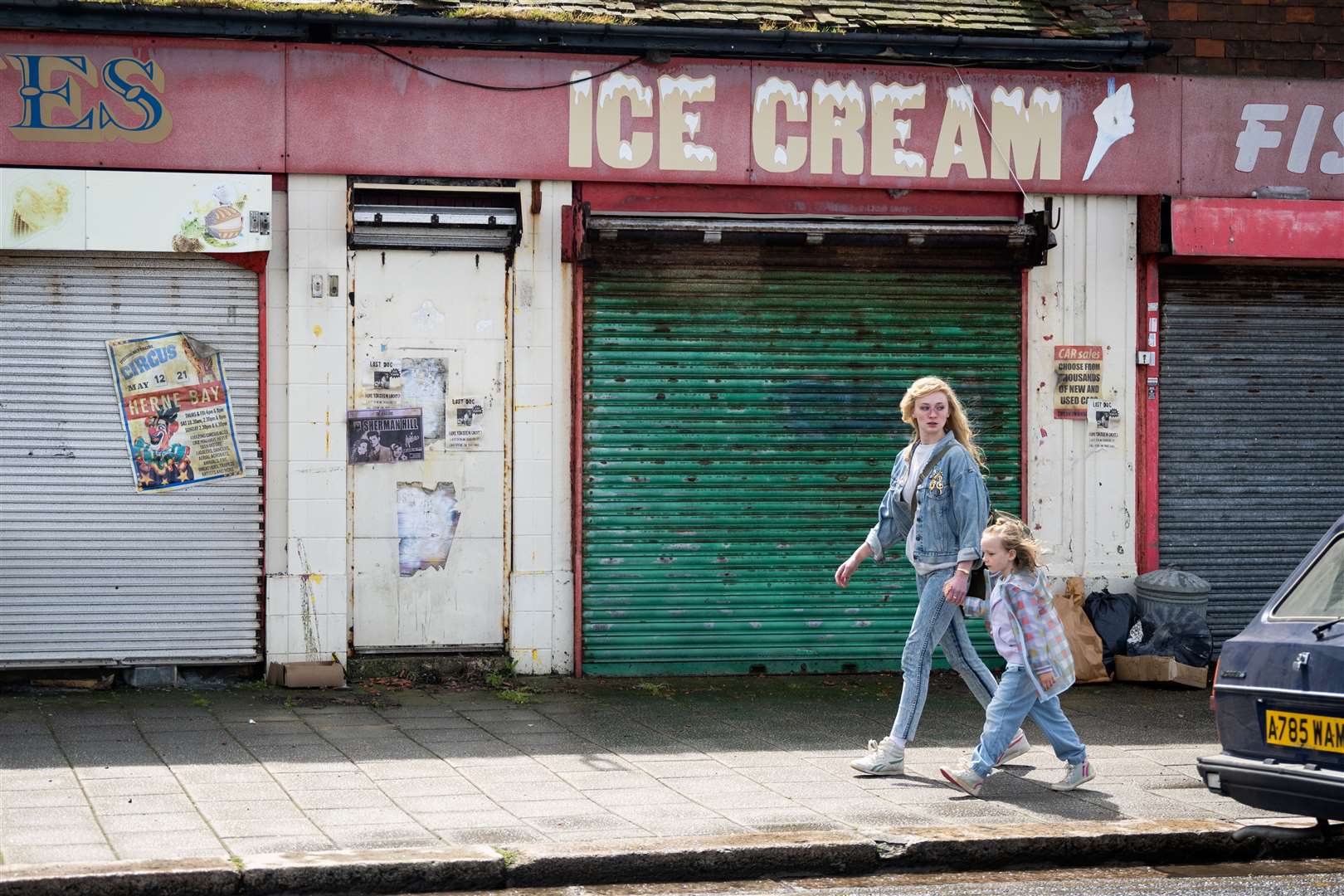 ITV drama Joan starring Sophie Turner was filmed in Herne Bay - but it's been said production crews would have had to little to make it look like the 1980s due to a lack of investment over the years. Picture: ITV