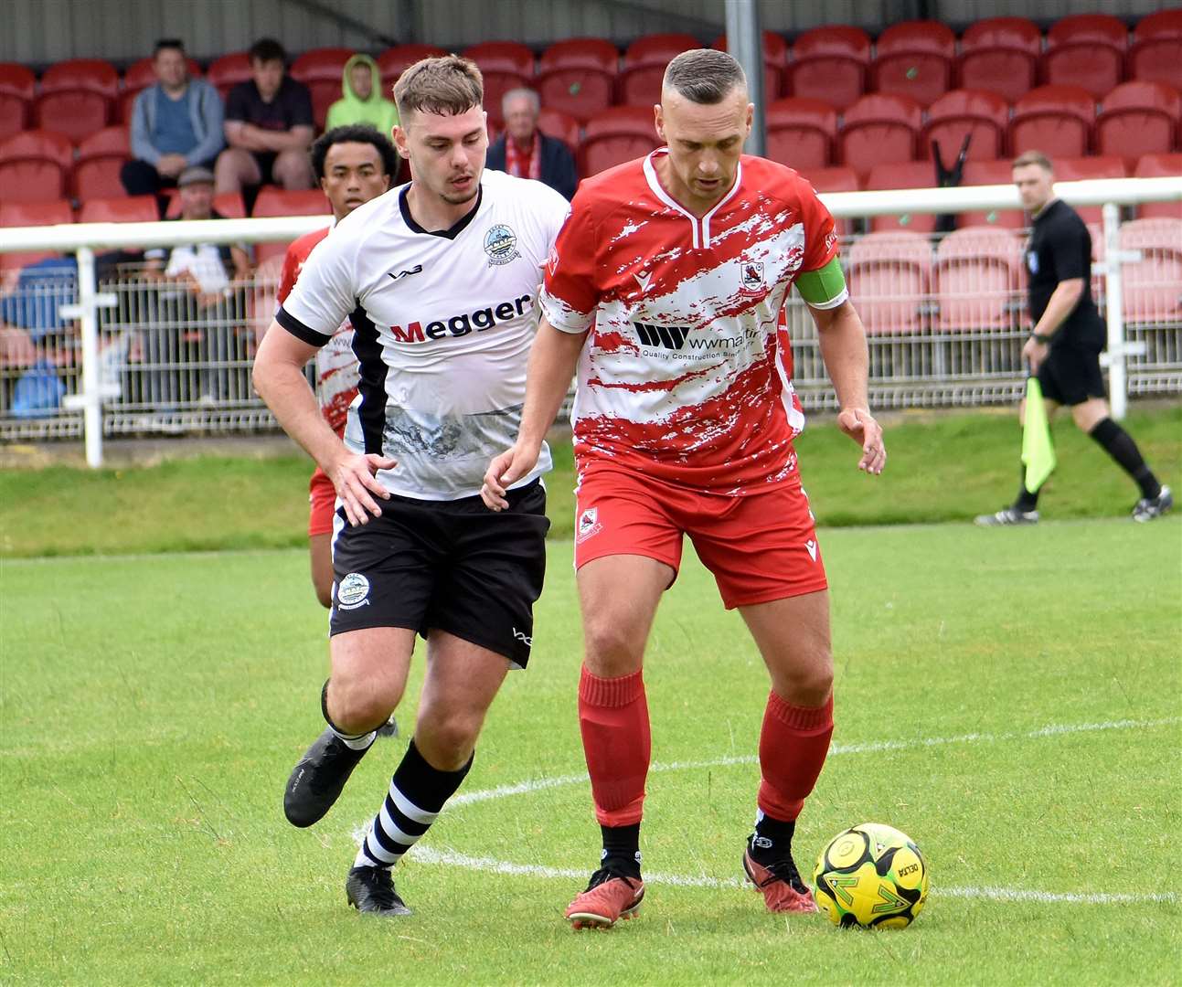 Ramsgate captain Joe Taylor in action against Dover on Saturday. Picture: Randolph File