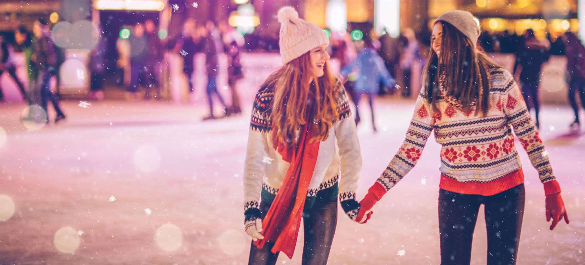 Ice skating at Eastwell Manor