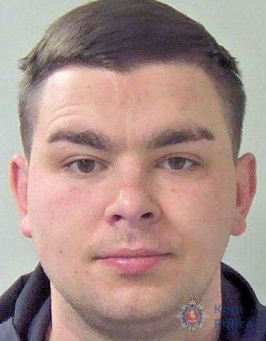 Kornelijius Suchodolskis is wanted on a court warrant. He has connections to Maidstone and Ashford. He has been on the run for 10 months. Picture: Kent Police