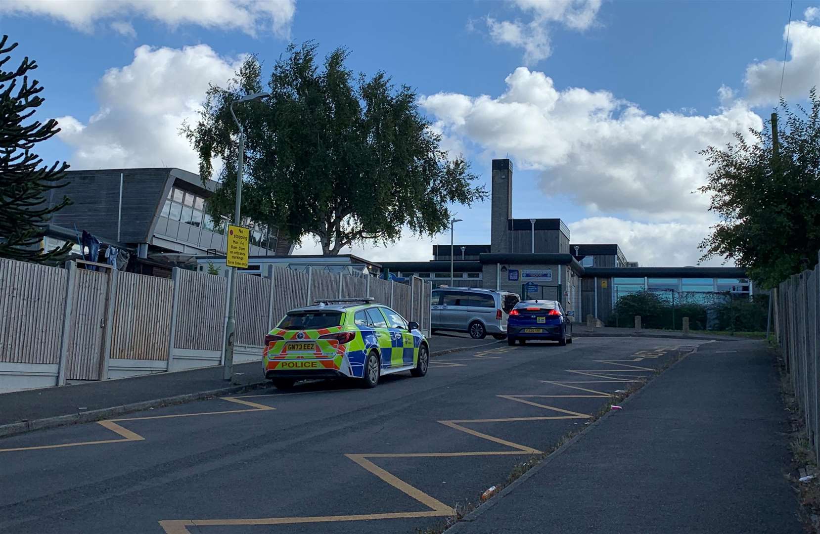 Police were called to The Orchard School, Canterbury after an "unknown substance" was thrown at a girl