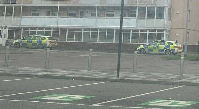 Police were on the scene at Elizabeth Court in Queen Street, Herne Bay