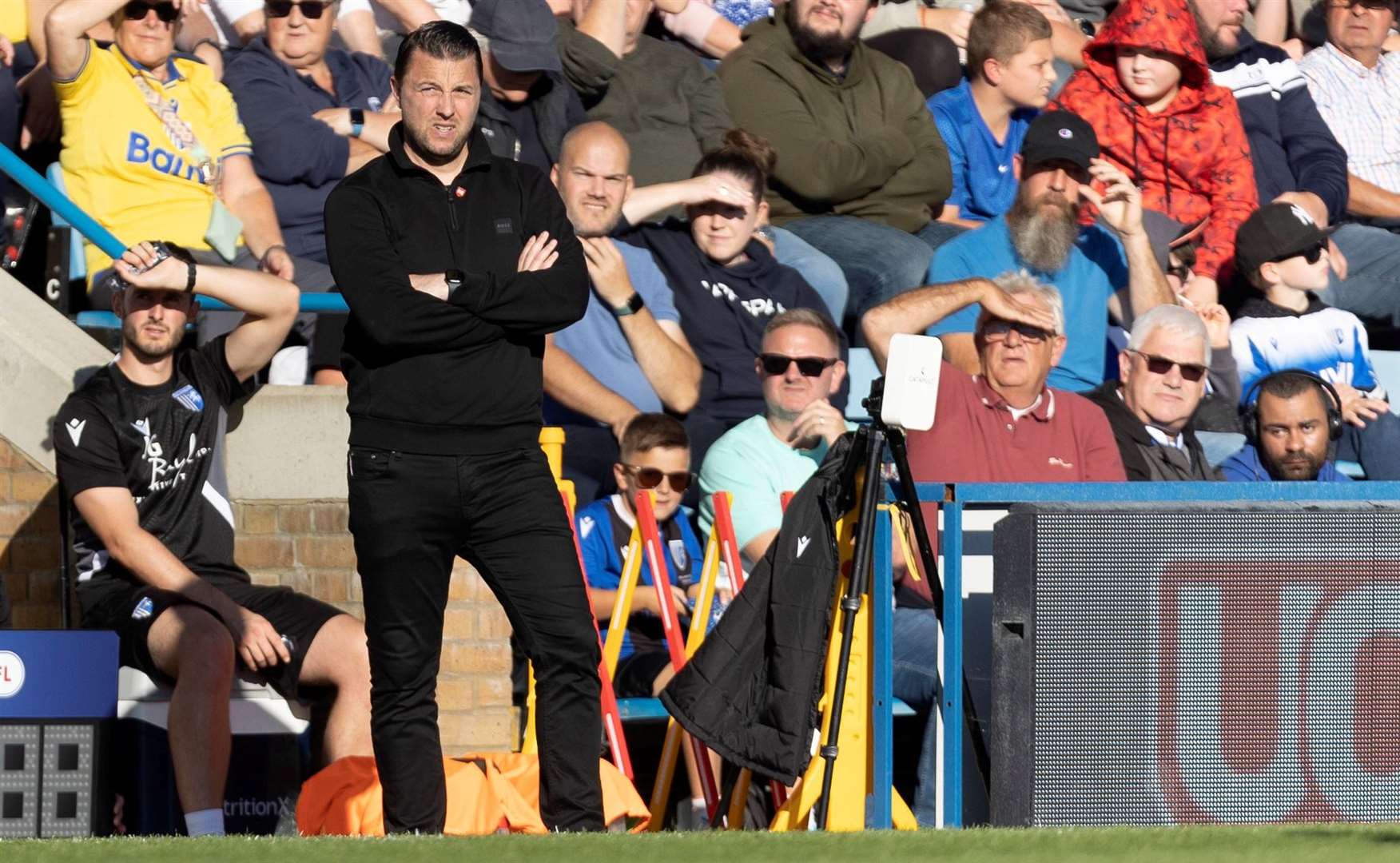 Mark Bonner wasn’t impressed with Gillingham’s performance against Barrow Picture: @Julian_KPI