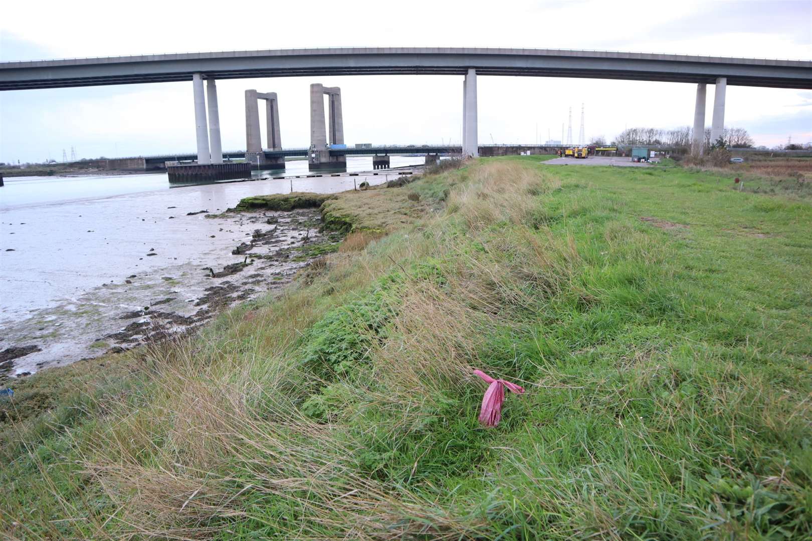 There were claims that rabbit intestines were scattered along the Saxon Shore Way footpath along the bank of The Swale near the Kingsferry Bridge at Iwade