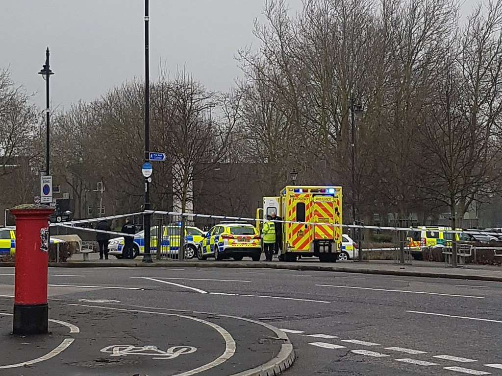 The scene at Mill Road, Gillingham. Photo by Guy Thompson