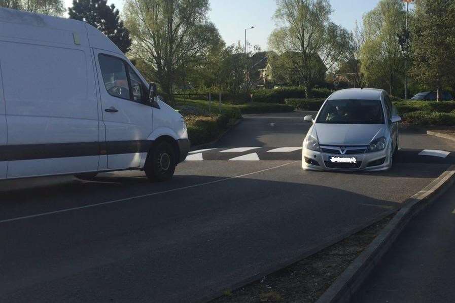 A car scrapes the ground on new Tesco ramp