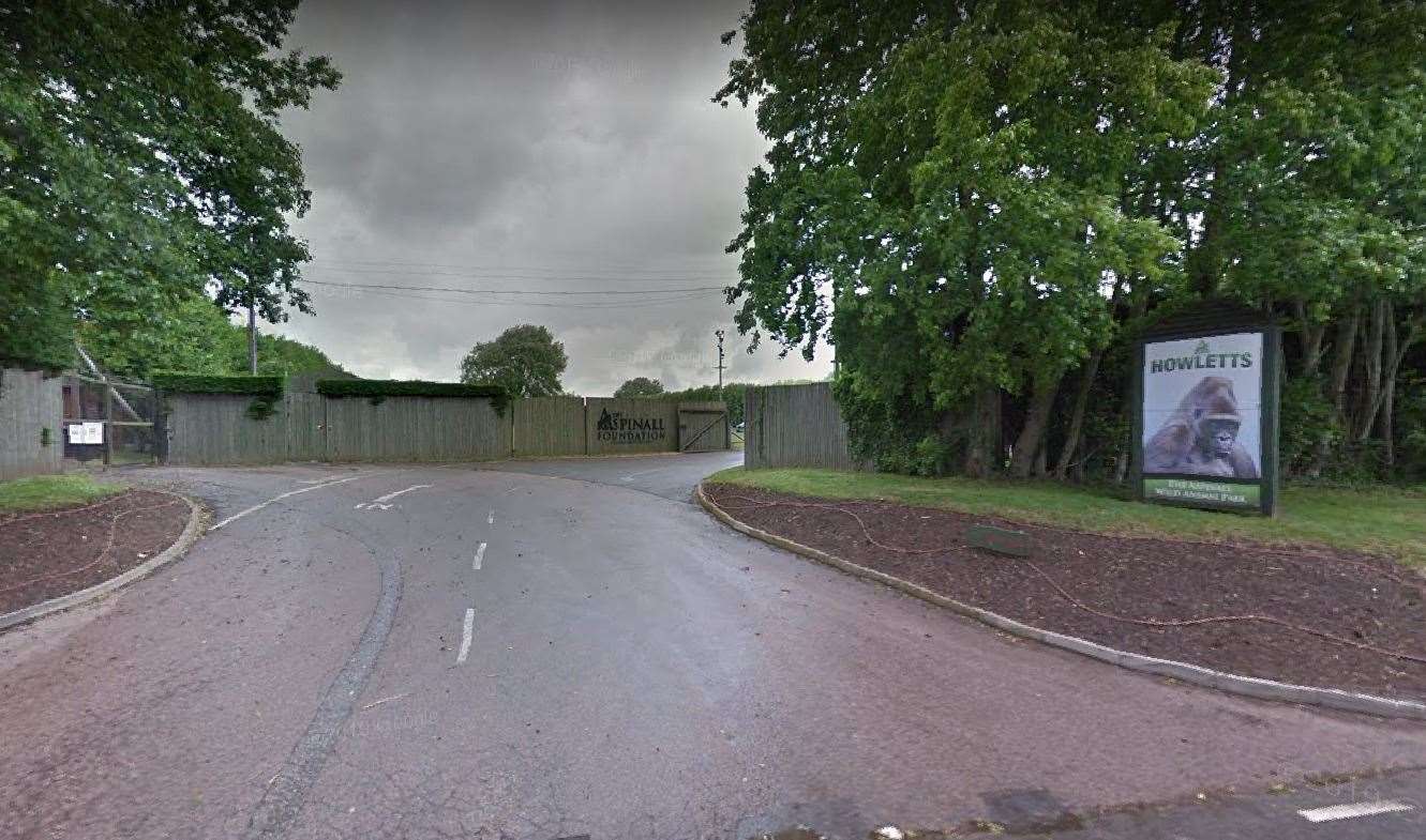 The incident reportedly took place close to Howletts in Bekesbourne Lane, Littlebourne. Picture: Google