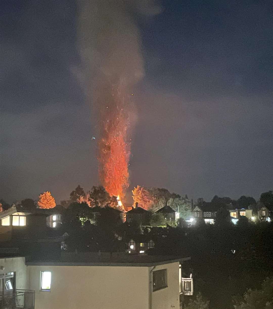 Firefighters were called to a blaze in King Edward Road in Maidstone. Picture: Lucy Anna George