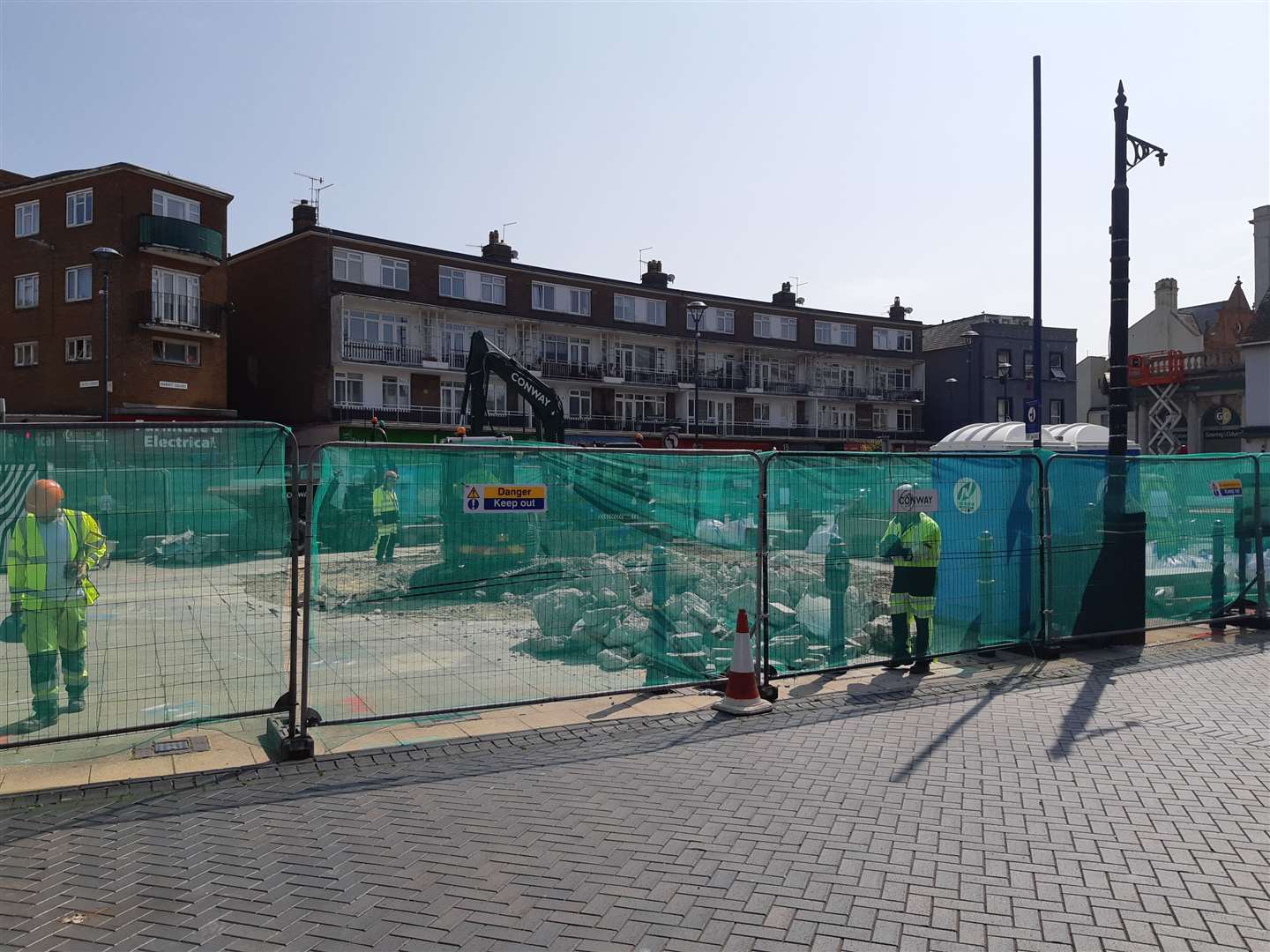 The current work on the Market Square. Picture: Sam Lennon