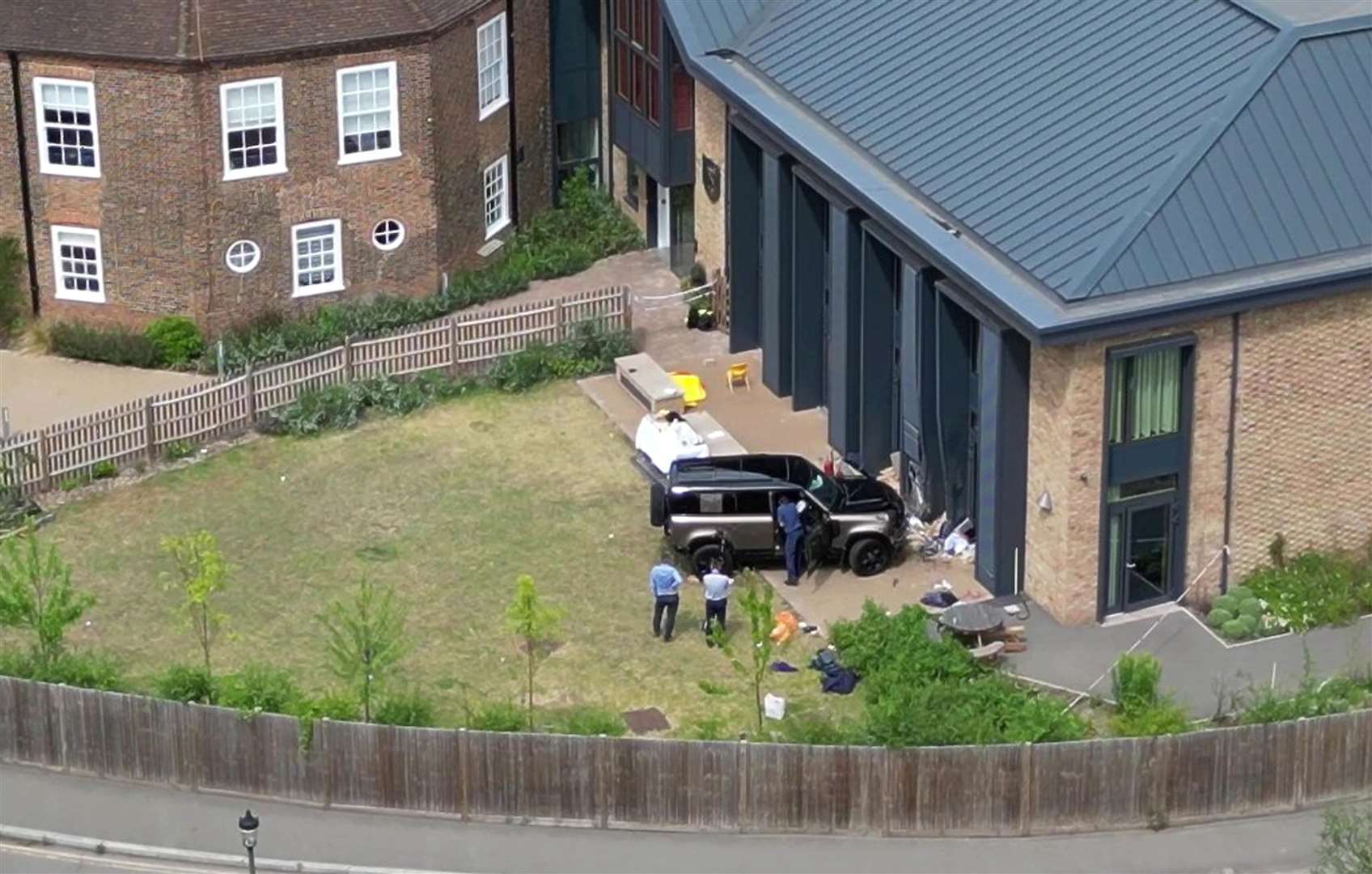 The aftermath of the incident at the school in July (Yui Mok/PA)