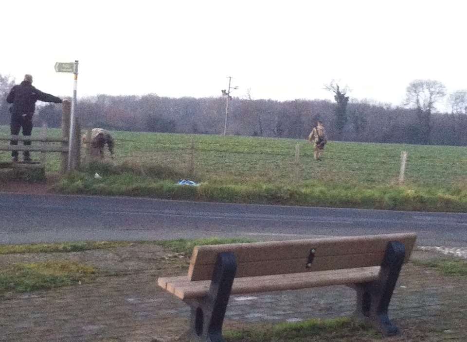 Bomb disposal experts at the scene. Picture: Kirsty Weeks and Michaela Hirst