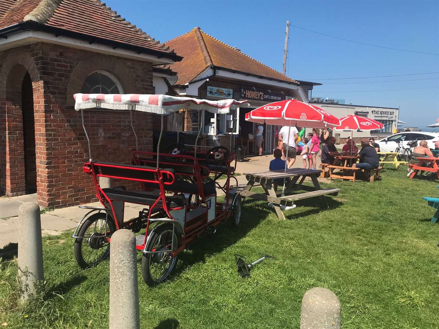 You can even rent one of these big bicycle things