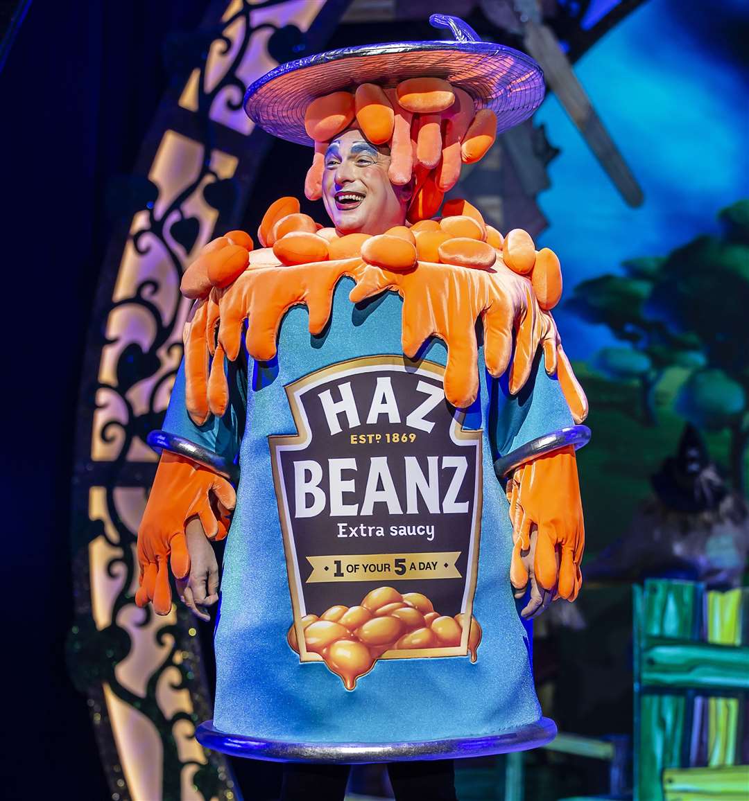 The many costumes of Ben Roddy in Jack and the Beanstalk at the Marlowe Theatre Picture: Pamela Raith