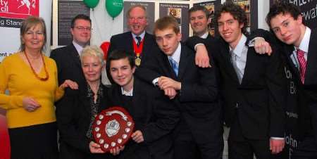 The winning team received their award from former Radio Kent presenter Barbara Sturgeon. Picture: BARRY DUFFIELD