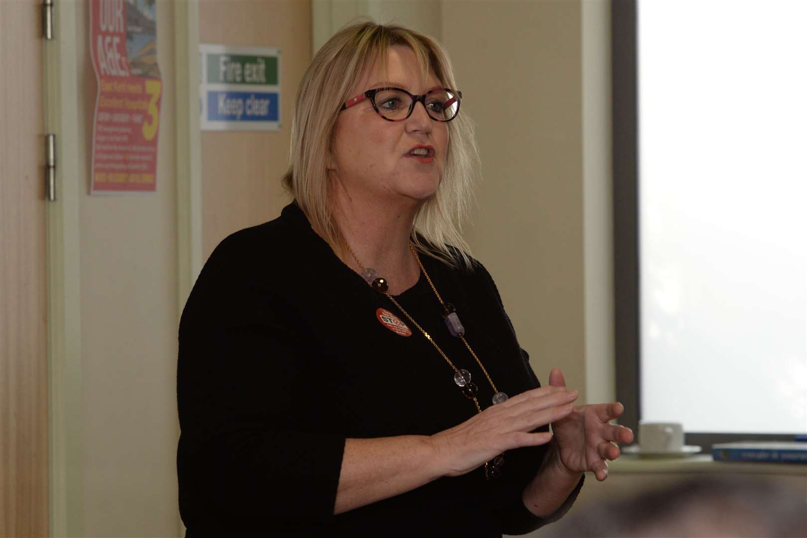 Cllr Karen Constantine speaking at a NHS conference. Picture: Chris Davey.. FM5060212.