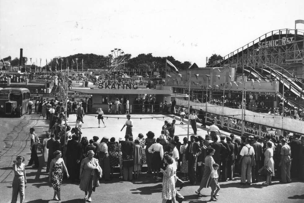 Outdoor skating rink. Picture: John Hutchinson Collection courtesy of the Dreamland Trust.