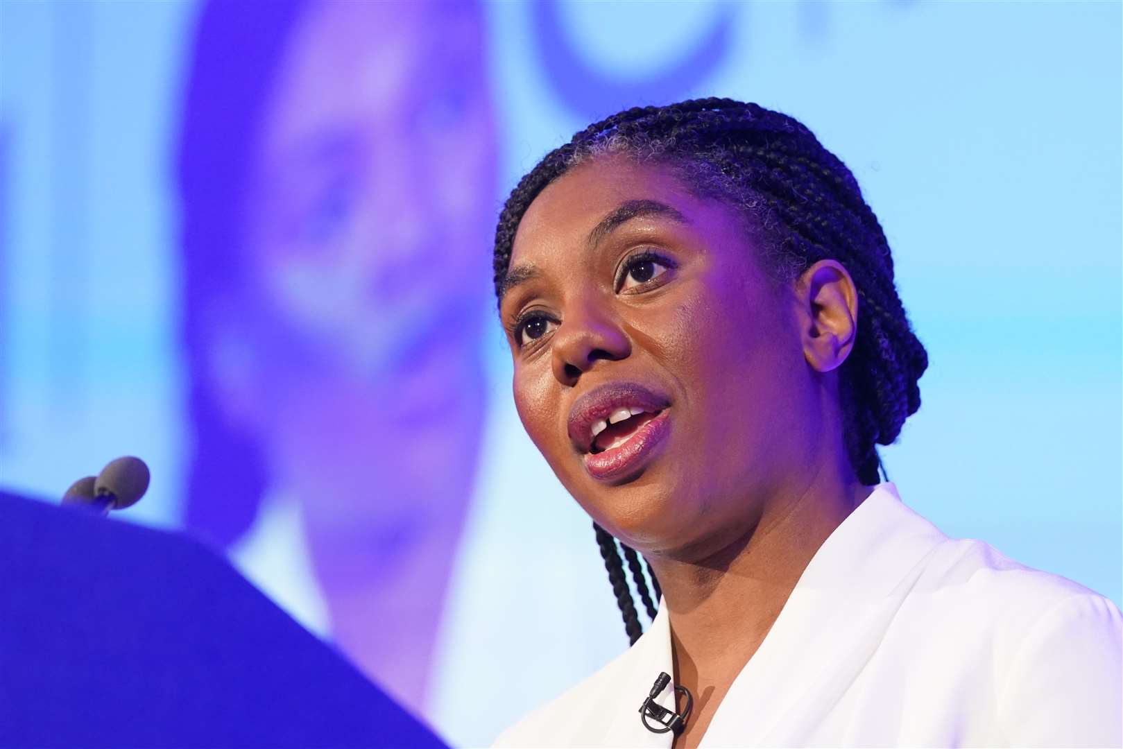 Conservative leader Kemi Badenoch speaking at the Confederation of British Industry conference (Stefan Rousseau/PA)