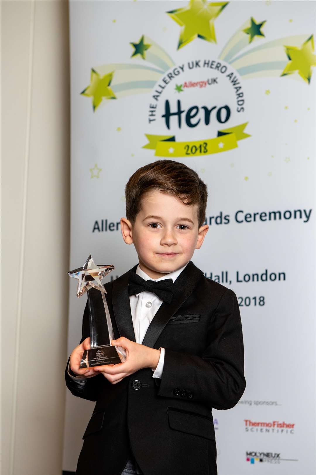 Arlo GIllard-Moss was crowned an Allergy hero