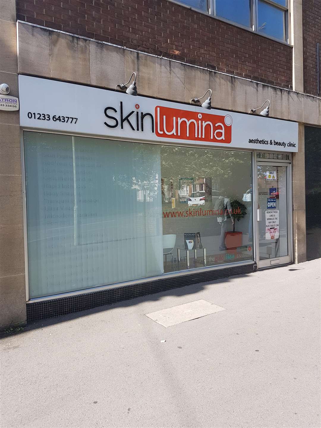 Skin Lumina in Ashford was broken into