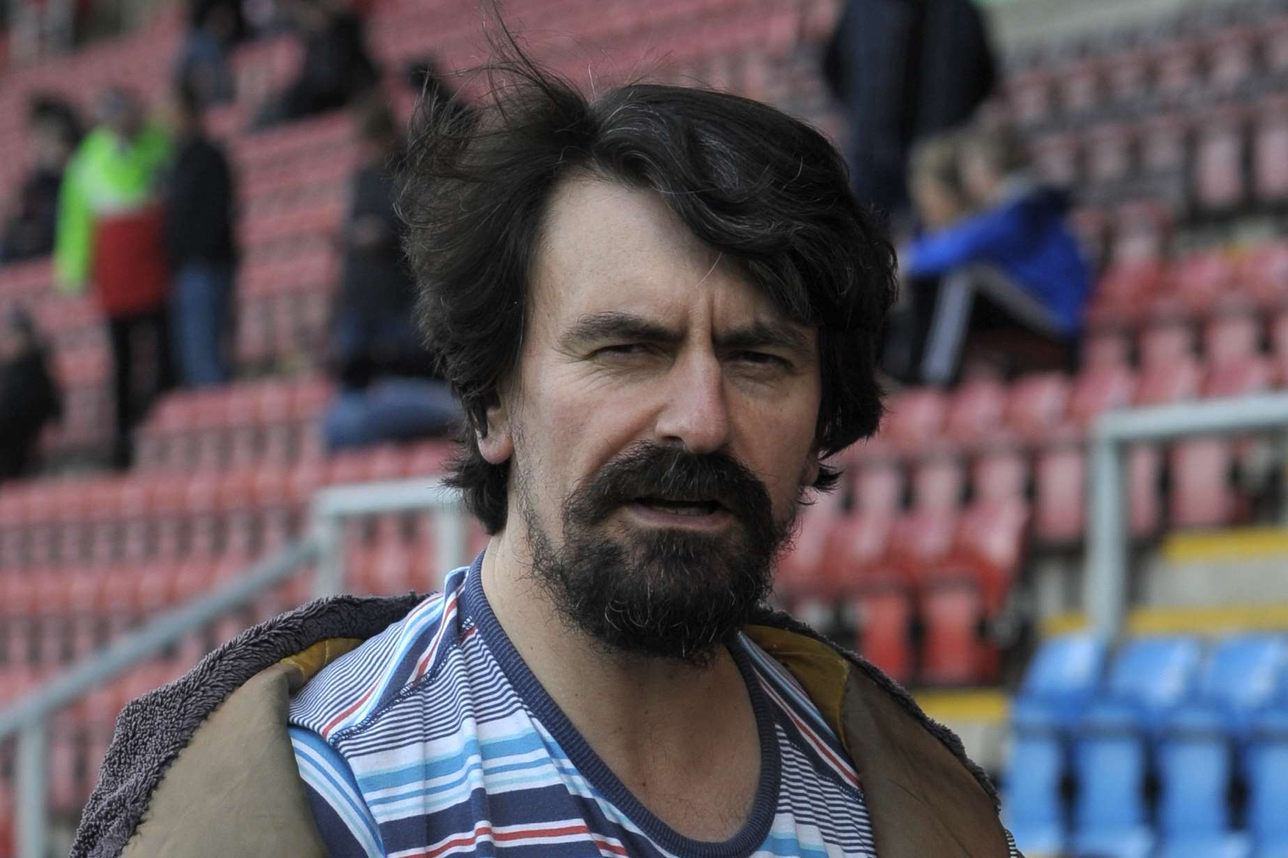 Gills fan Peter Lloyd at Crewe versus Gillingham