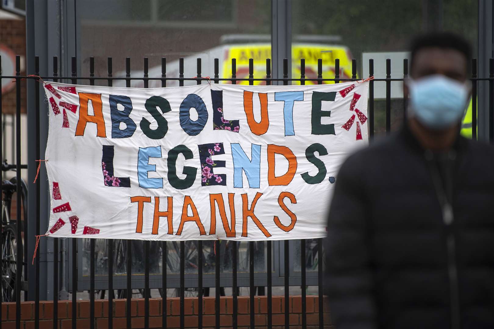 There’s plenty of love for the health service on display (Victoria Jones/PA)