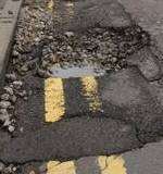 A pothole. Library image